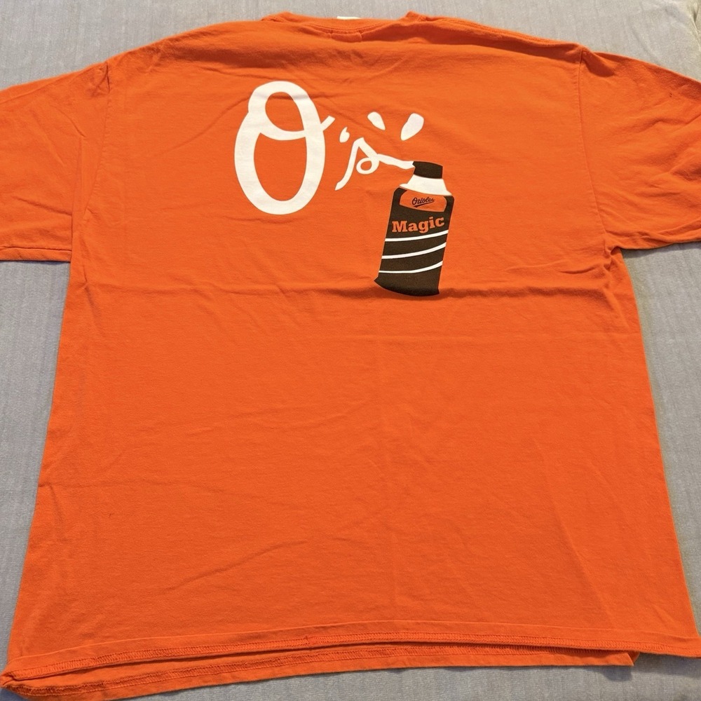 Baltimore Orioles O's Magic T Shirt XL Orange MLB Baseball Fan Graphic Tee
